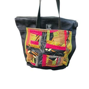 Sarah Winter Black Patchwork Tote Bag